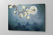 Obraz Biela magnólia pri splne mesiaca 1865